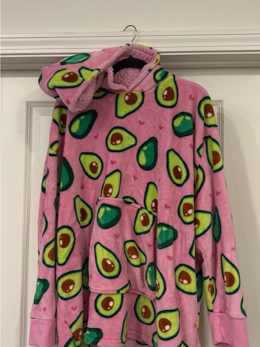 Cozy Kids Pink Avocado Hooded Pullover